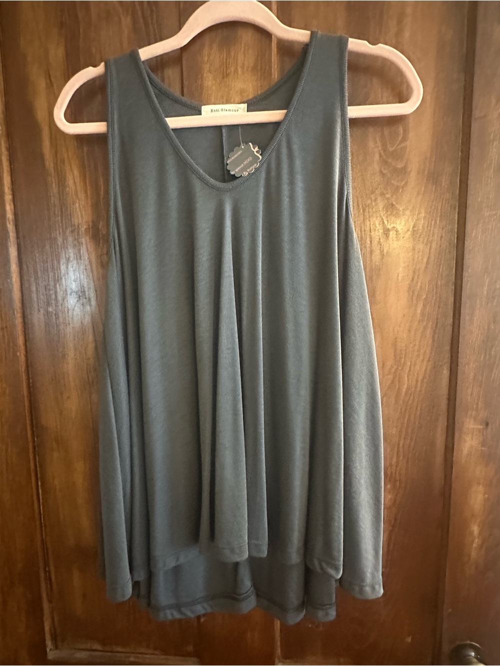 Glamour Charcoal Swing Tank Top